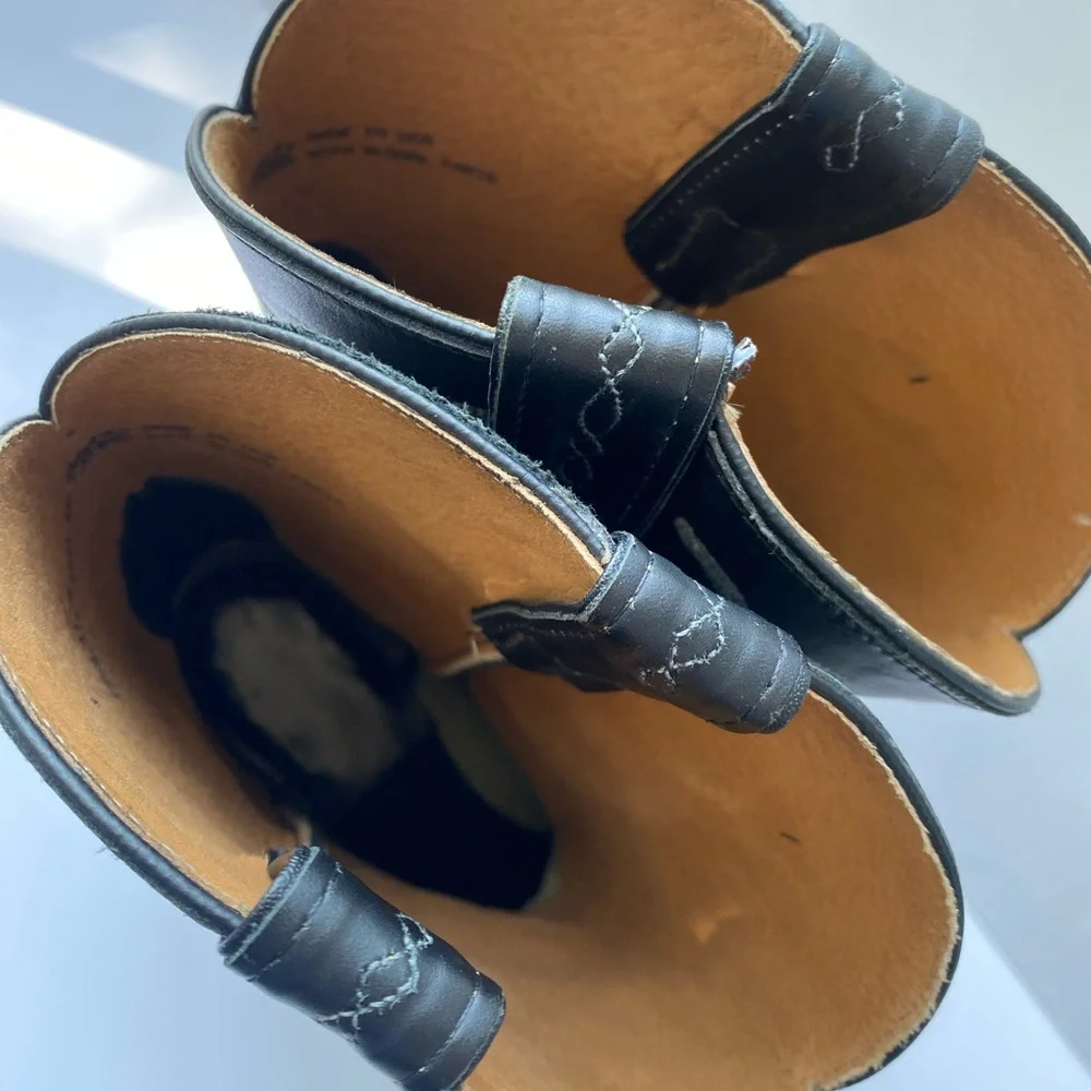 Men's Tony Lama Black Stallion Americana Cowboy Western 7900 Boots - Size 11 - Picture 8 of 14